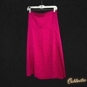 Hot pink J.Crew midi skirt